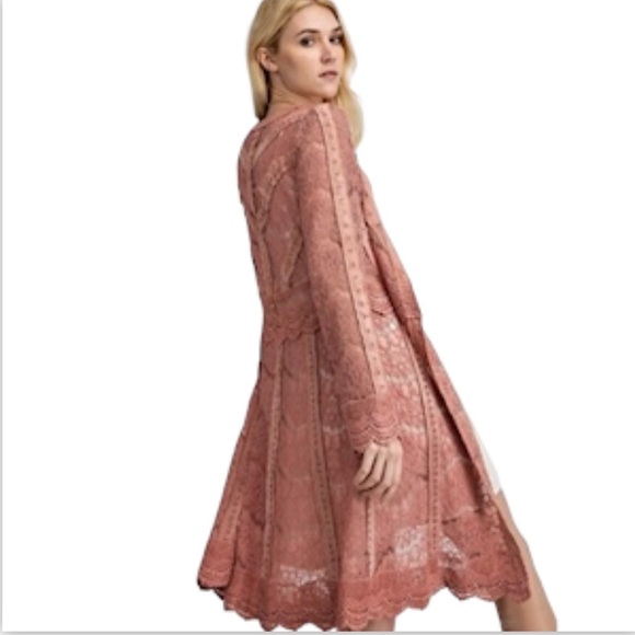 Vocal Other - Vocal Lace Studded Faux Suede Boho Cardigan Jacket Beach Pool Swimsuit Coveup S